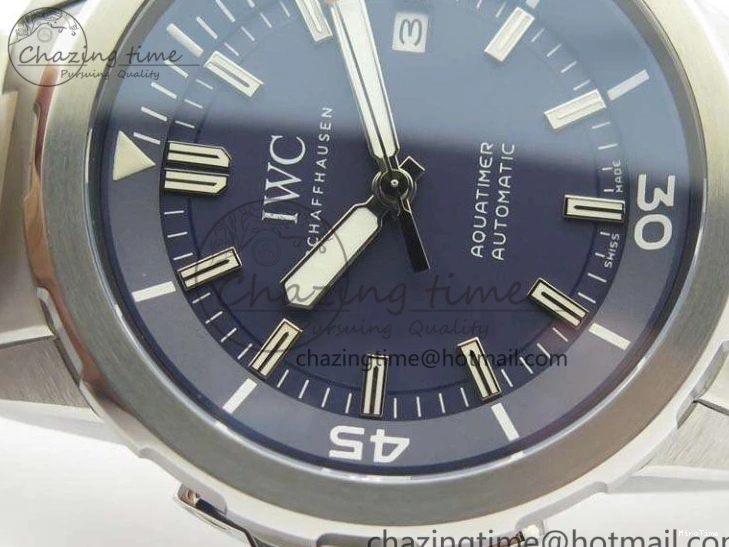 MIROTIME 0329 EasyMatch Aquatimer Automatic IW329004 V6F 1:1 Best Edition Blue Dial On SS Bracelet MIYOTA 7224